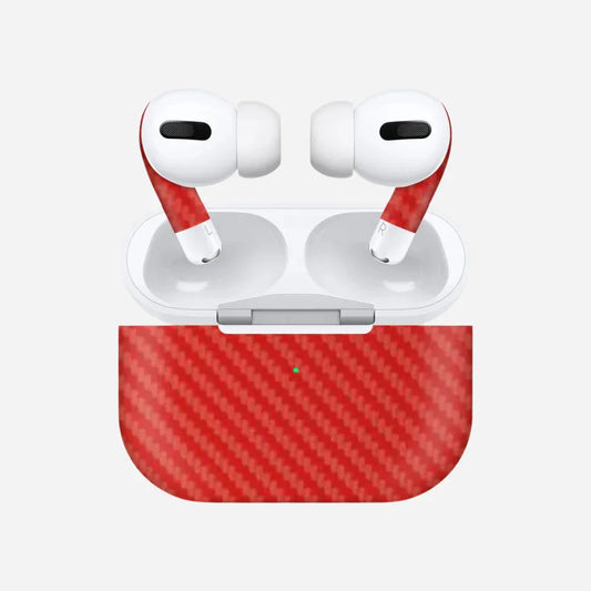 Red Kevlar Wireless Earbuds Skin - Rize Plus